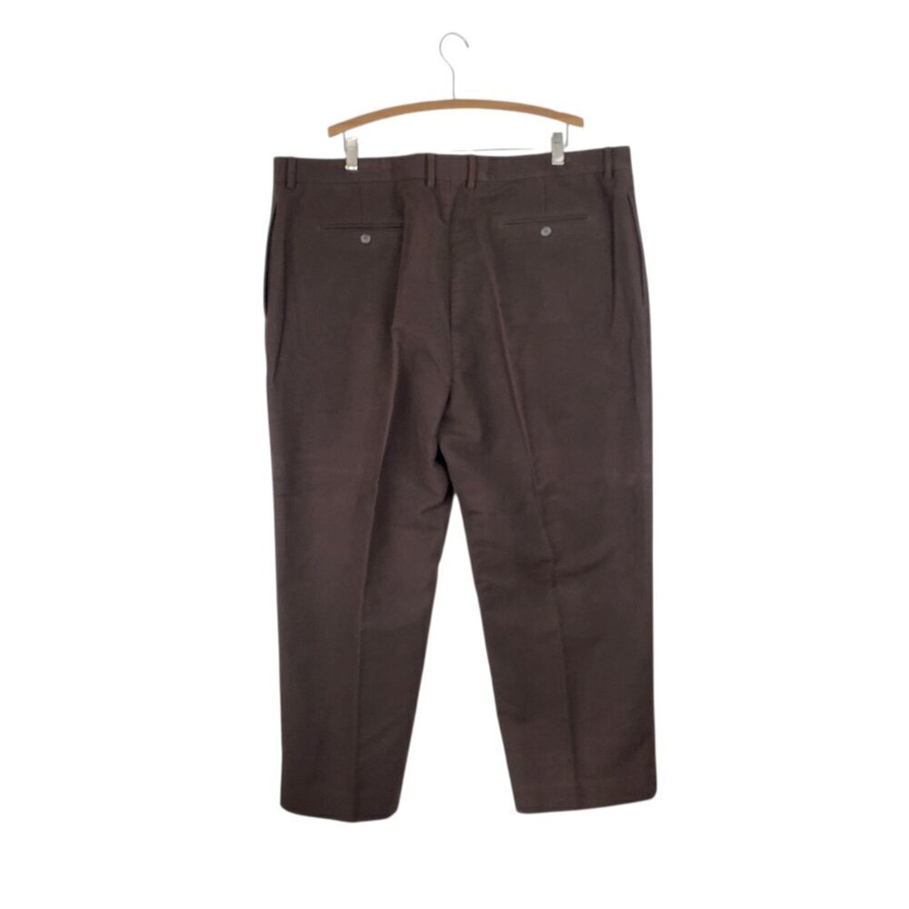 J Peterman Mens Moleskin Pants Brown Duca Visconti Italy Suspender Buttons 46x29 - Picture 2 of 8